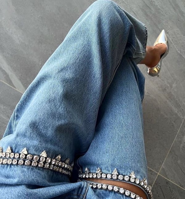 Image of Pantalón Denim Diamonds 