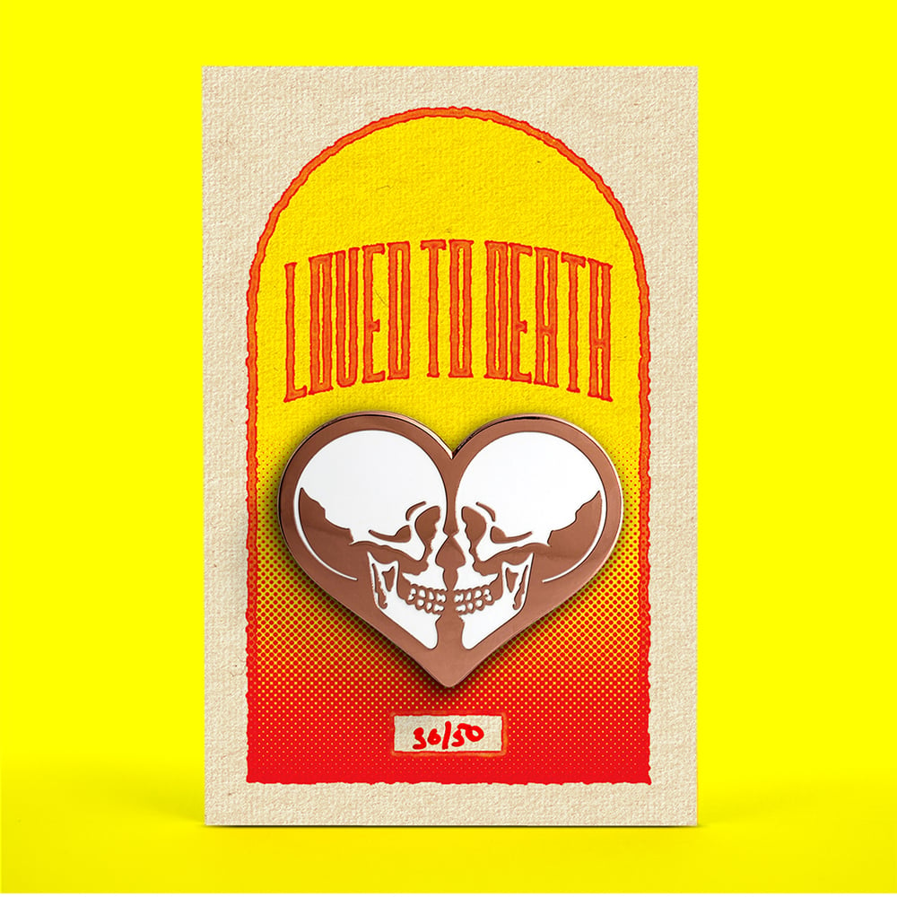 Image of Love Skulls Enamel Pin