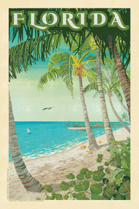 Image 3 of Florida Keys Vintage Style Tropical Florida Art  Poster | Print No 115