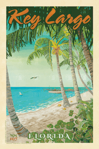 Image 4 of Florida Keys Vintage Style Tropical Florida Art  Poster | Print No 115