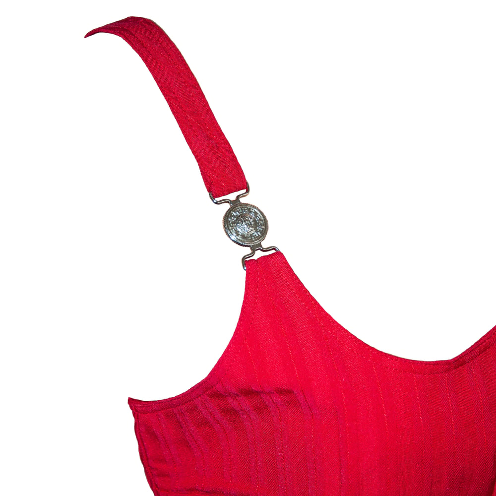 Image of  Versace Jeans Couture 1995 Bodycon Dress Red 