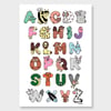 Animal Alphabet Kids Art Print