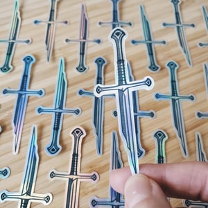 Mini Sticker Sword - holographic