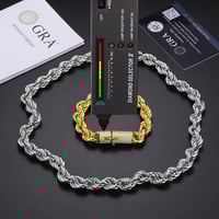 Image 4 of Moissanite Diamond Clasp Rope Chain 6mm/12mm