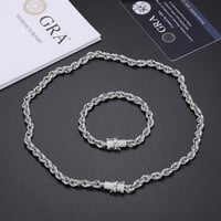 Image 3 of Moissanite Diamond Clasp Rope Chain 6mm/12mm