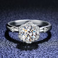 Image 1 of Moissanite Diamond Platinum Wedding/Engagement Ring