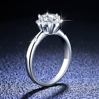 Image 2 of Moissanite Diamond Platinum Wedding/Engagement Ring