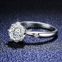 Image 3 of Moissanite Diamond Platinum Wedding/Engagement Ring