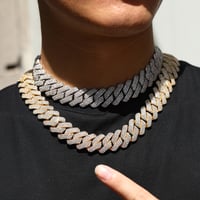 Image 1 of High Quality 20mm Moissanite Diamond Cuban Link Chain/Bracelet