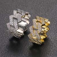 Image 4 of Moissanite Diamond Hip Hop Cuban Ring