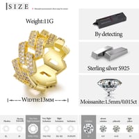 Image 5 of Moissanite Diamond Hip Hop Cuban Ring