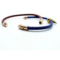 Image 2 of BLUE/RED leather twine bracelet(s)