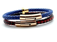 Image 3 of BLUE/RED leather twine bracelet(s)