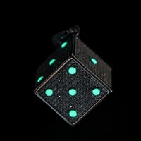 Image 2 of Moissanite Diamond Glow In The Dark Dice Pendant