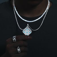 Image 4 of Moissanite Diamond Glow In The Dark Dice Pendant