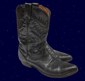 Black leather boots