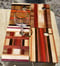 Image of Wine Glass Holder Charcuterie Board - 4 piece set, Long Paduk