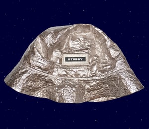 Reflective silver Stüssy bucket hat
