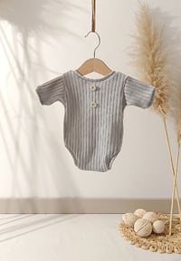 Image 1 of Photo prop | Newborn bodysuit for photo shoots | Robbie| gray