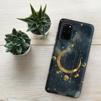 Image 13 of Blue and Gold Celestial Moons Design Tough Case for Samsung®