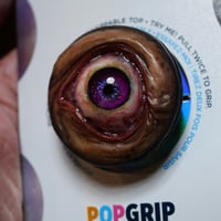 Image 11 of Custom Swappable Phone Grip for smartphones, reflective pupil glow in the dark OOAK (one of a kind)