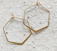 Boucle d'oreilles hexagonales