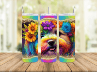 20oz Rainbow Dog Tumbler