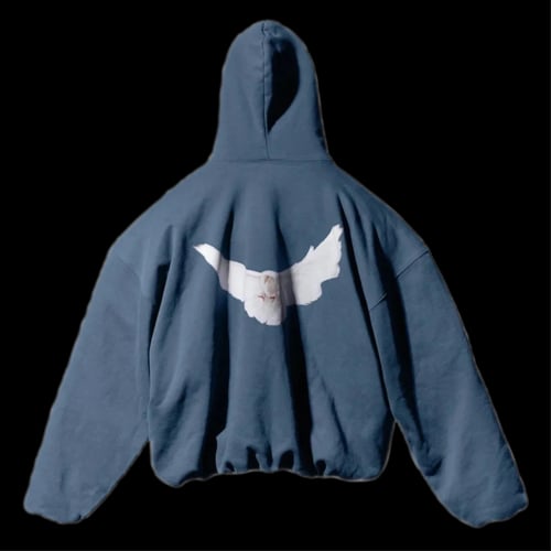 Image of Yeezy Gap Engineered by Balenciaga Dove Hoodie Dark Blue