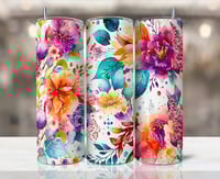 20oz Floral Tumbler with White Background Tumbler