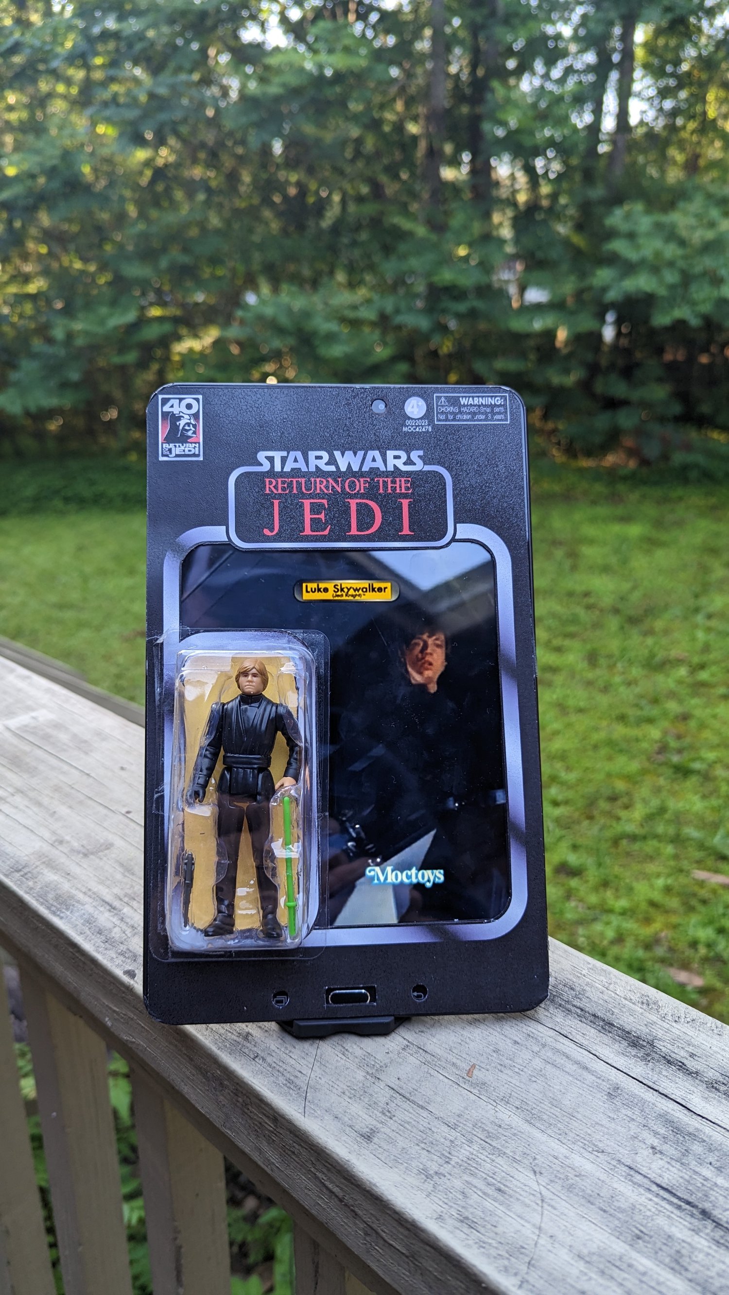 Image of Luke Skywalker Motion activated ROTJ video card Art