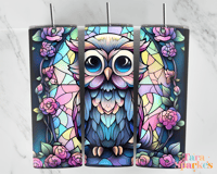 20oz Stain Glass Owl Tumbler