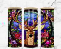 20oz Stain Glass Deer Tumbler