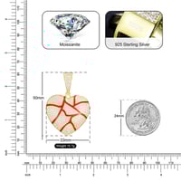 Image 5 of Moissanite Diamond Broken Heart Pendant