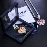 Image 2 of Moissanite Diamond Broken Heart Pendant