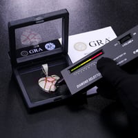 Image 4 of Moissanite Diamond Broken Heart Pendant