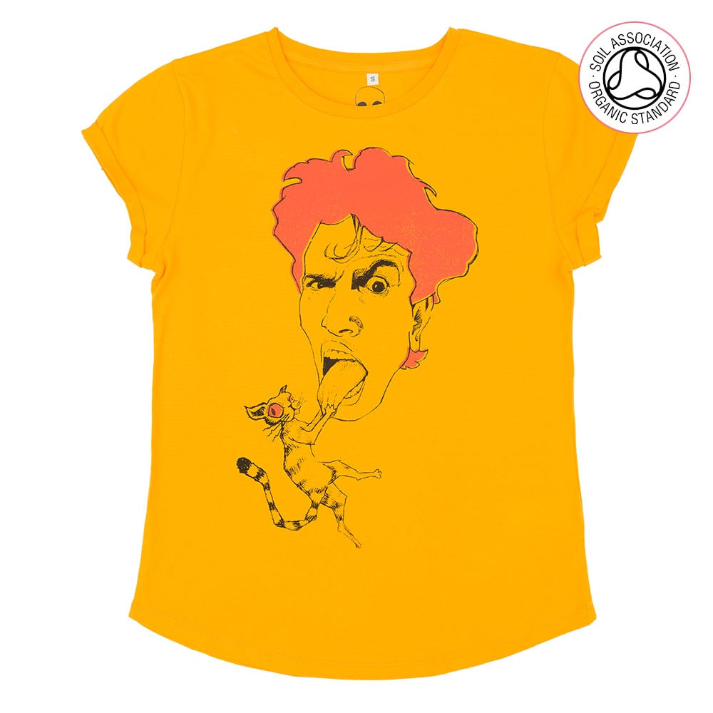 Cat's Got Your Tongue Women's Roll Sleeve T-shirt's (Organic)