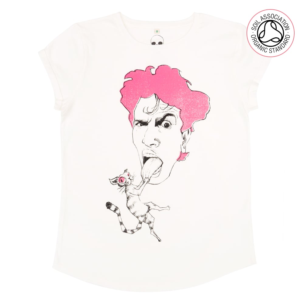 Cat's Got Your Tongue Women's Roll Sleeve T-shirt's (Organic)