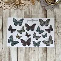 Image 3 of Lady Butterfly | Transparent & White Vinyl Sticker Sheets 