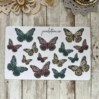 Image 3 of Monarch Butterfly | Transparent & White Vinyl Sticker Sheets 