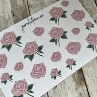 Image 4 of Pink Rose | Transparent & White Vinyl Sticker Sheets 