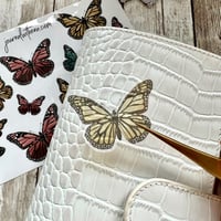 Image 2 of Monarch Butterfly | Transparent & White Vinyl Sticker Sheets 