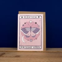 Moth "Beautiful Birthday Vibes" Card by Sister Paper Co.