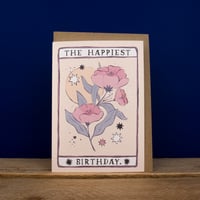 Floral "The Happiest Birthday" Card by Sister Paper Co.