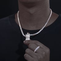 Image 2 of Moissanite Diamond Small Jesus Piece Pendant 