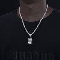 Image 1 of Moissanite Diamond Small Jesus Piece Pendant 