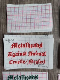 Image 3 of Metalheads Against Animal Cruelty/Neglect decal