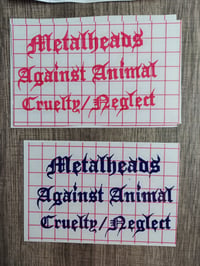 Image 4 of Metalheads Against Animal Cruelty/Neglect decal