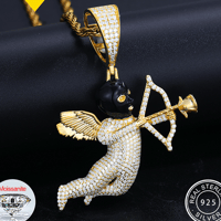 Image 1 of Gangster Cupid Moissanite Diamond Pendant