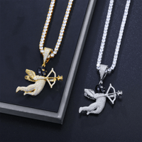 Image 2 of Gangster Cupid Moissanite Diamond Pendant