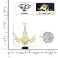 Image 5 of Spinning Globe Moissanite Diamond Pendant